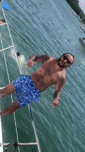 Funny Cruise Man On Blue Trunks GIF