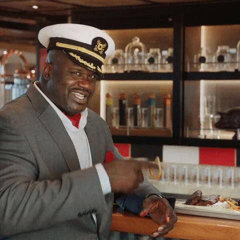 Funny Cruise Shaq Chilling In The Bar GIF