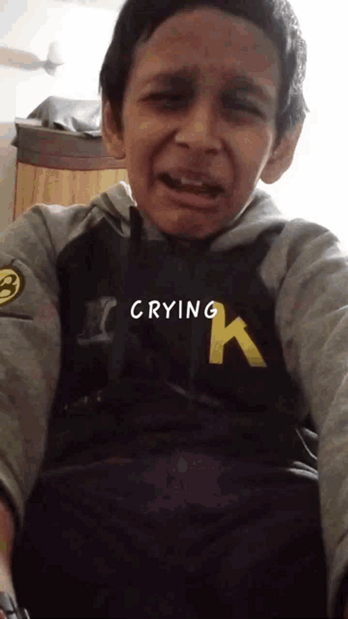 Funny Crying Kid Boy Selfie Video GIF