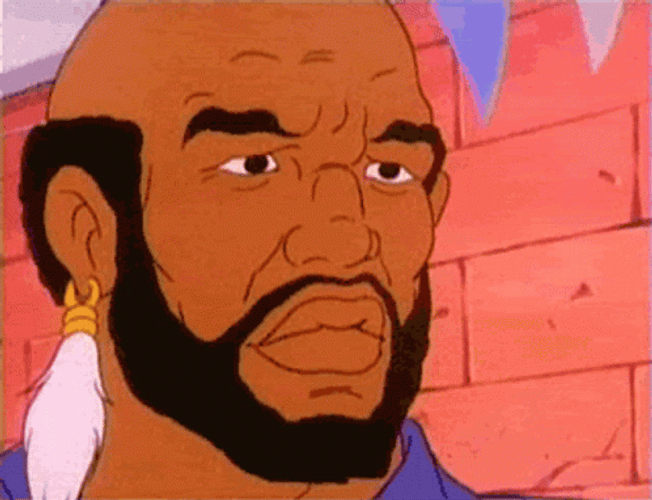 Funny Crying Mister T Cartoon GIF