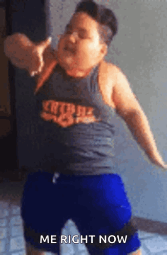 Funny Dancing Chubby Boy Me Right Now GIF