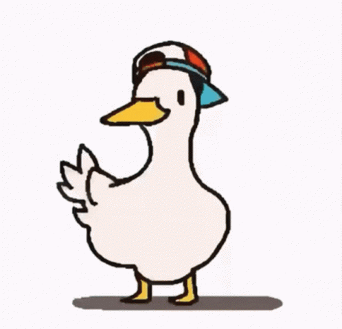 Funny Dancing Duck Spinning GIF