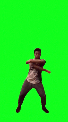 Funny Dancing Man Green Screen GIF