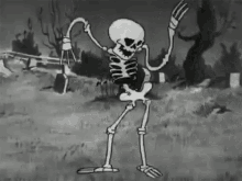 Funny Dancing Skeleton Long Hands GIF