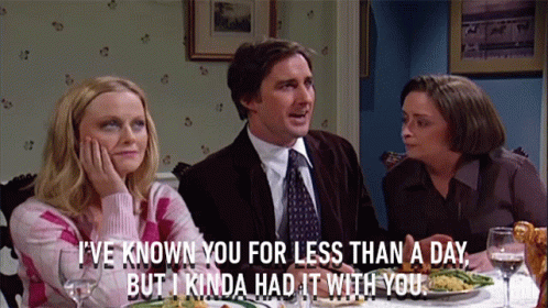 Funny Debbie Downer Dinner Table GIF