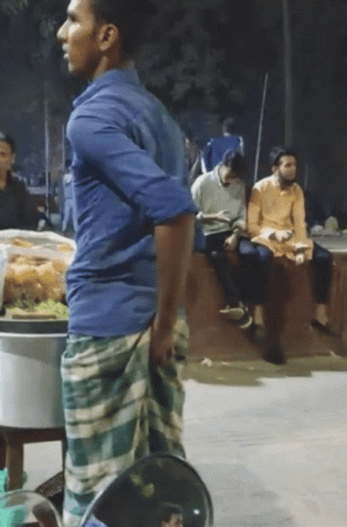 Funny Dirty Food Vendor Scratch Itchy Butt GIF