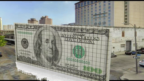 Funny Dog Burns Dollar Bill Building GIF