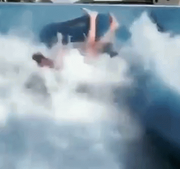 Funny Drowning Pool Slide GIF