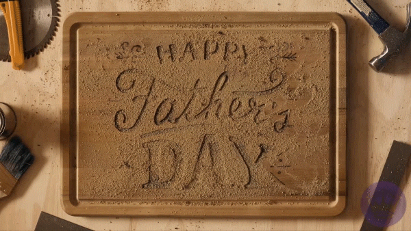 Funny Dusted Happy Fathers Day Sign GIF