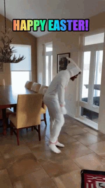 Funny Easter Crazy Costume Guy Dance GIF