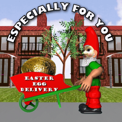 Funny Easter Egg Delivery By Dwarf GIF