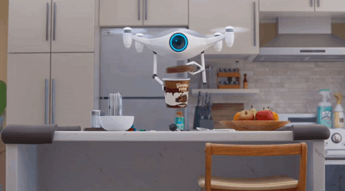 Funny Eating Drone GIF