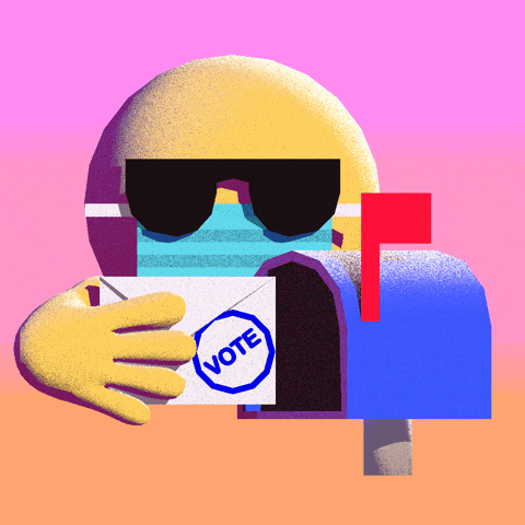 Funny Emoji Dark Shades Vote Slip GIF