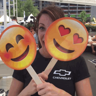 Funny Emoji Waving Placard GIF