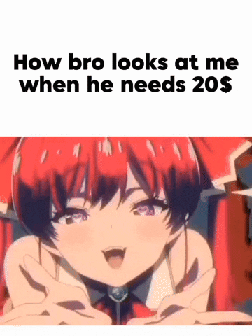 Funny Face Girl With Red Hair And Purple Eyes GIF