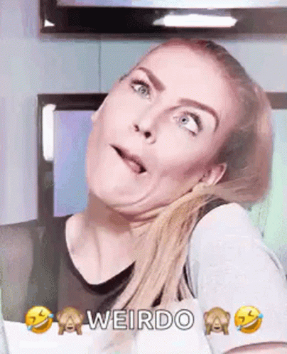 Funny Face Weirdo Girl GIF