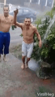 Funny Fail Boys Dancing In The Rain GIF