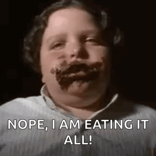 Funny Fat Bruce Bogtrotter Eating It All GIF