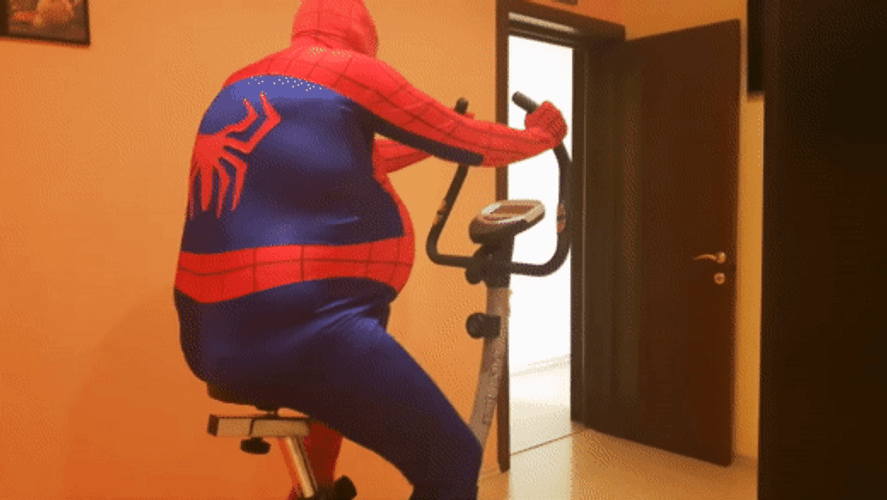 Funny Fat Spiderman GIF