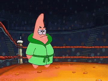 Funny Fight Patrick Star Transforming GIF