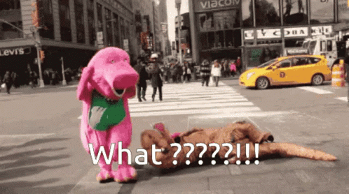 Funny Fight Mascots Rumble On Street GIF