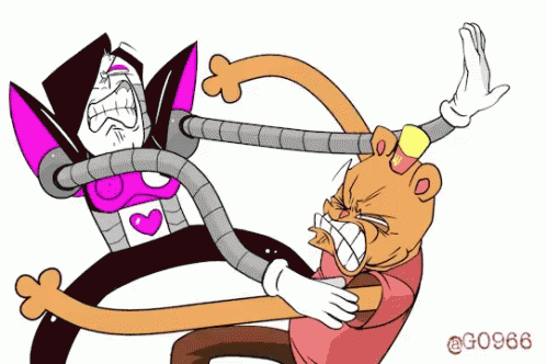 Funny Fight Mettaton Undertale Brawl GIF