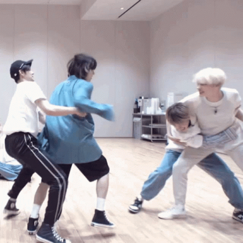 Funny Fight Beomgyu Playful Clash GIF
