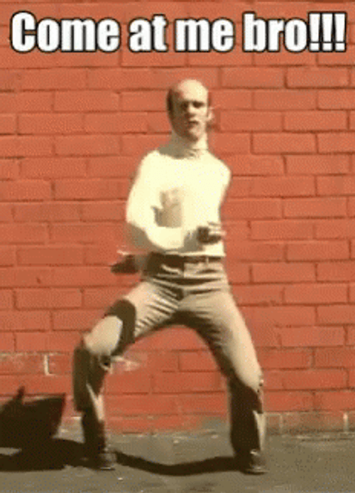 Funny Fight Armless Man Challenging GIF