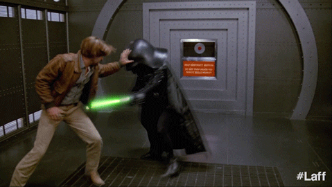 Funny Fight Darth Vader Mocked Meme GIF