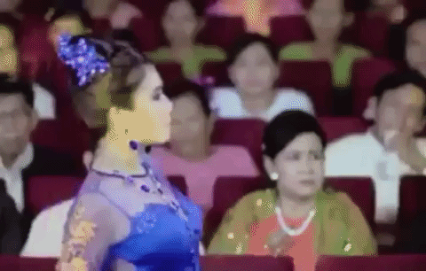 Funny Fight Khine Thin Kyi Boobs Fight GIF