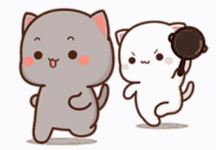 Funny Fight Peach And Mocha GIF