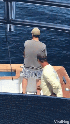 Guys Boat Funny Fishing GIF