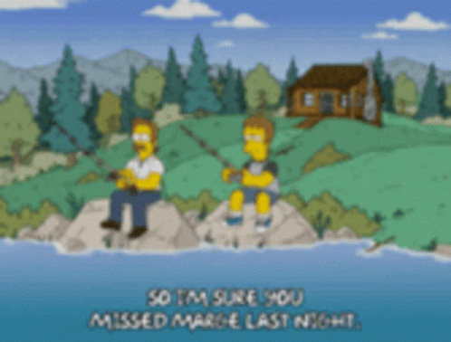 The Simpsons Funny Fishing GIF