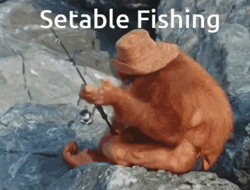 Orangutan Funny Fishing GIF
