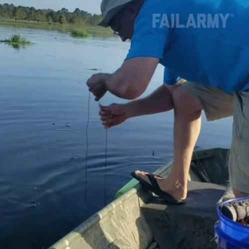 Funny Fishing Crocodile GIF