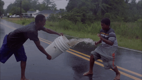 Funny Friends Bucket Water Splash GIF