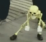 Funny Ghost Dancing Skeleton GIF