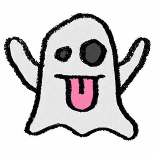 Funny Ghost Emoji Drawing GIF