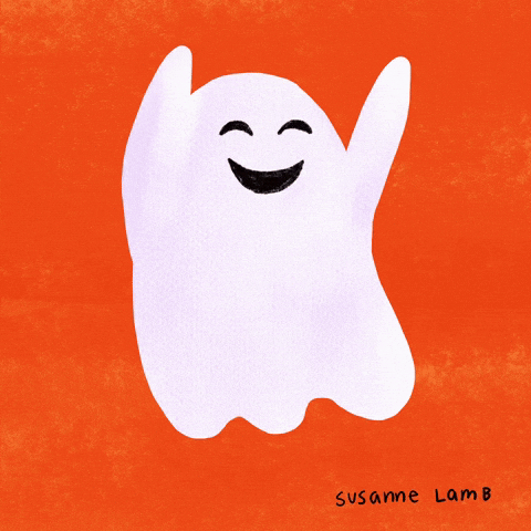 Funny Ghost Happily Dancing Animation GIF