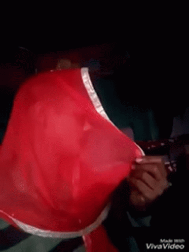 Funny Ghost In Red Veil GIF