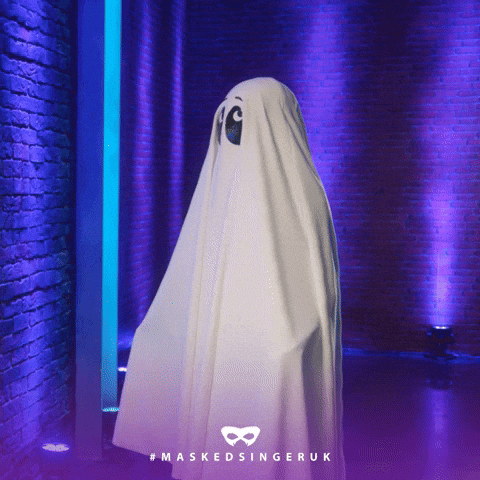 Funny Ghost Looking Around GIF