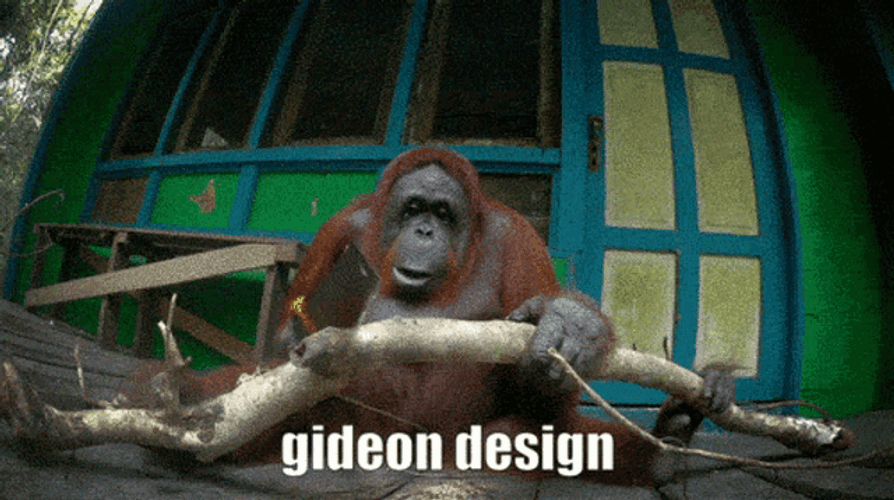 Funny Gideon Monkey Design GIF
