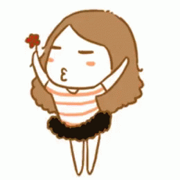 Funny Girl Dancing Cartoon GIF