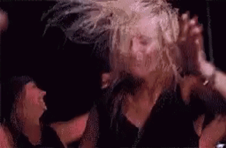 Funny Girl Making Faces Party Hard GIF