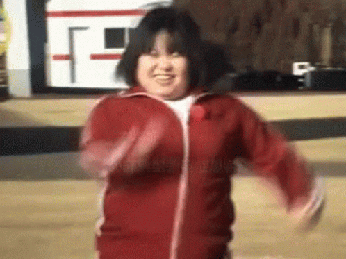 Funny Girl Power Walking Fail GIF