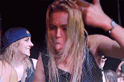 Funny Girls Rave Dancing Expression GIF