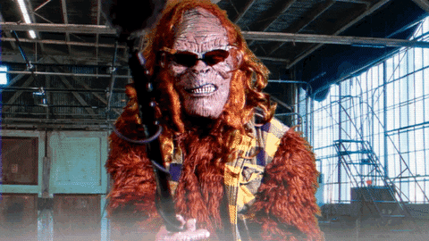 Funny Glitching Hairy Sasquatch GIF