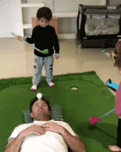 Funny Golf Dad Face Smack GIF