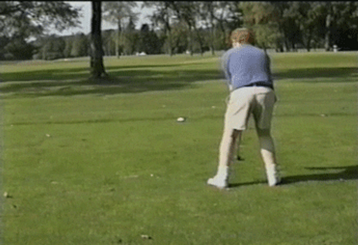 Funny Golf Fail Shot Fall GIF