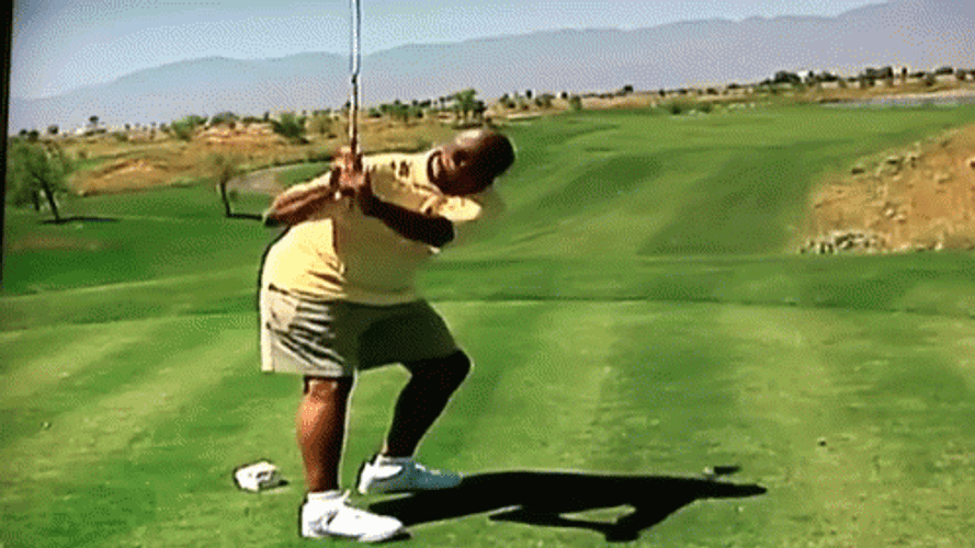 Funny Golf Pose Charles Barkley GIF